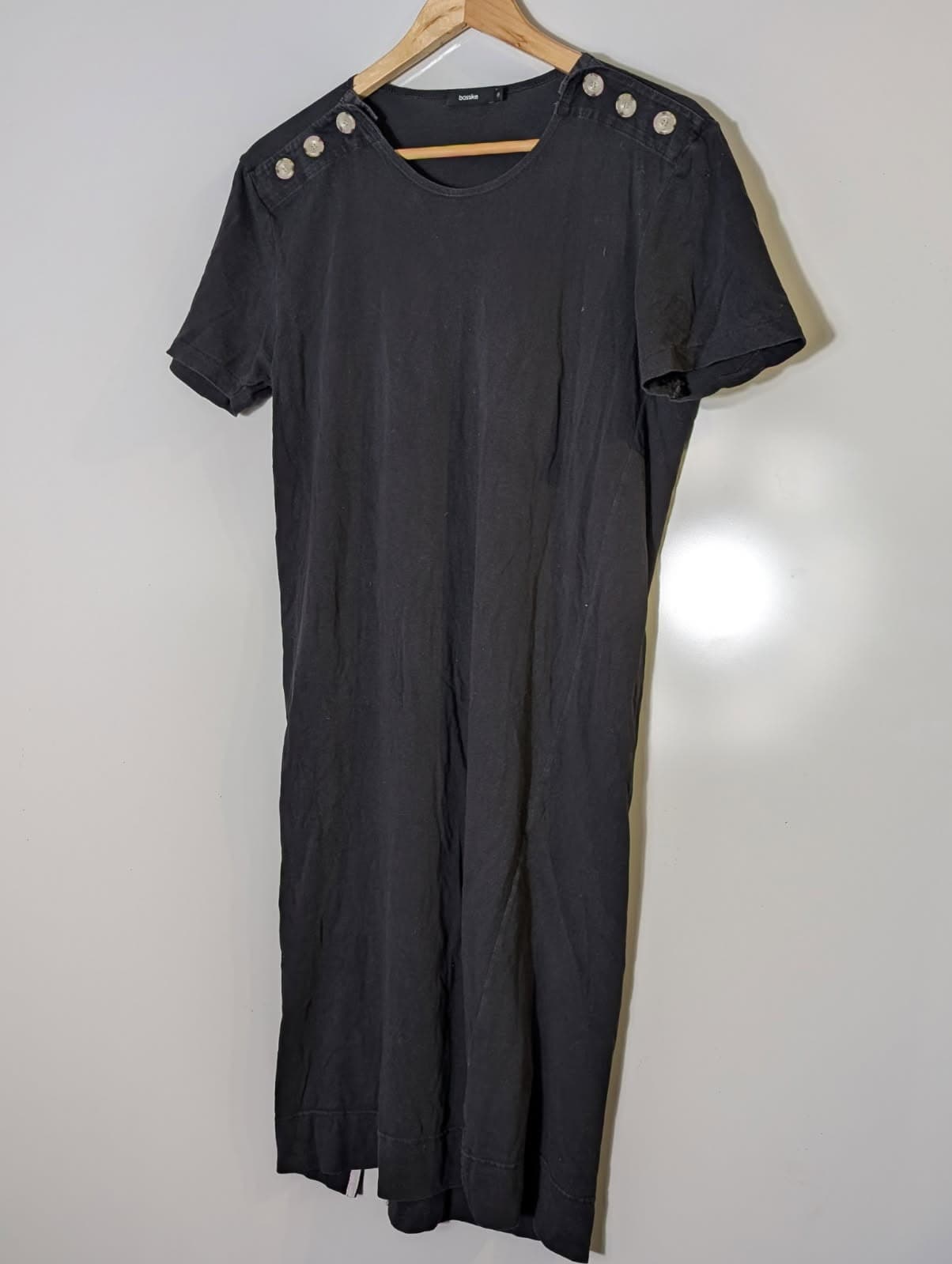 Bassike Black Organic Cotton T-Shirt Dress - Size XS — photo 8 of 8