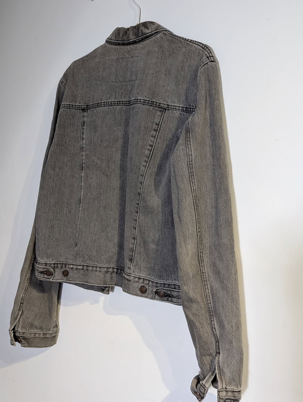 Bassike Denim Jacket - Distressed Grey Made In Japan — photo 4 of 7
