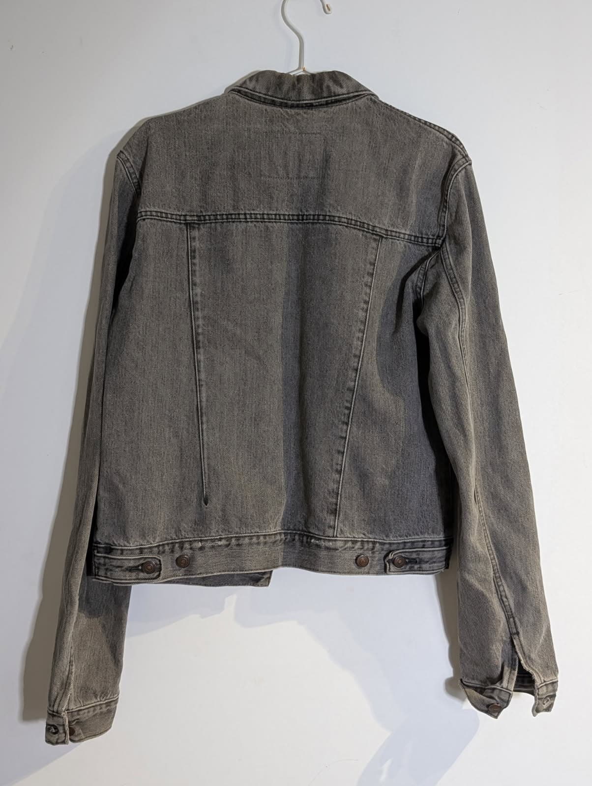 Bassike Denim Jacket - Distressed Grey Made In Japan — photo 5 of 7