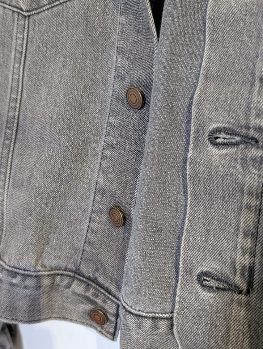 Bassike Denim Jacket - Distressed Grey Made In Japan — photo 6 of 7