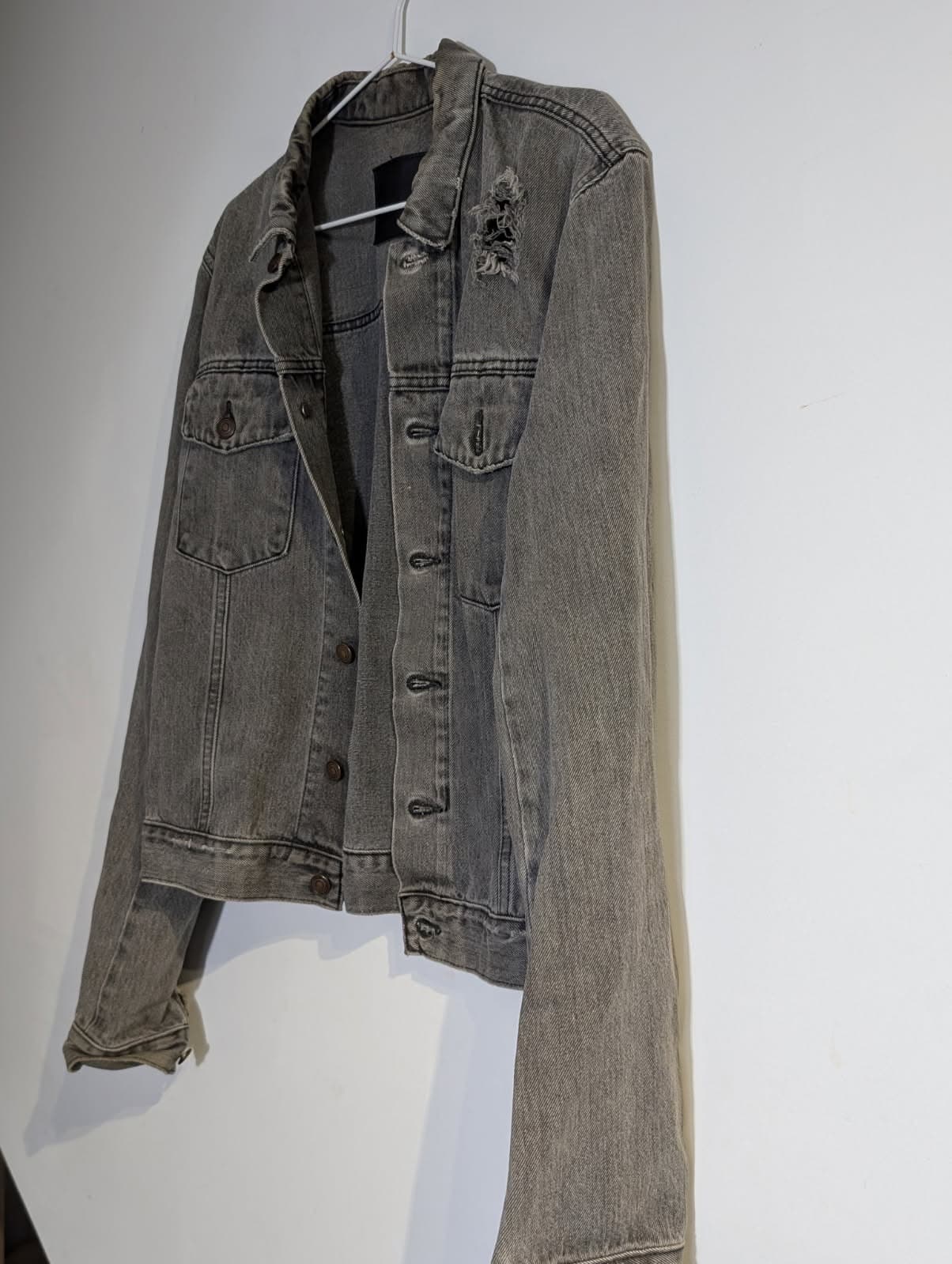Bassike Denim Jacket - Distressed Grey Made In Japan — photo 7 of 7