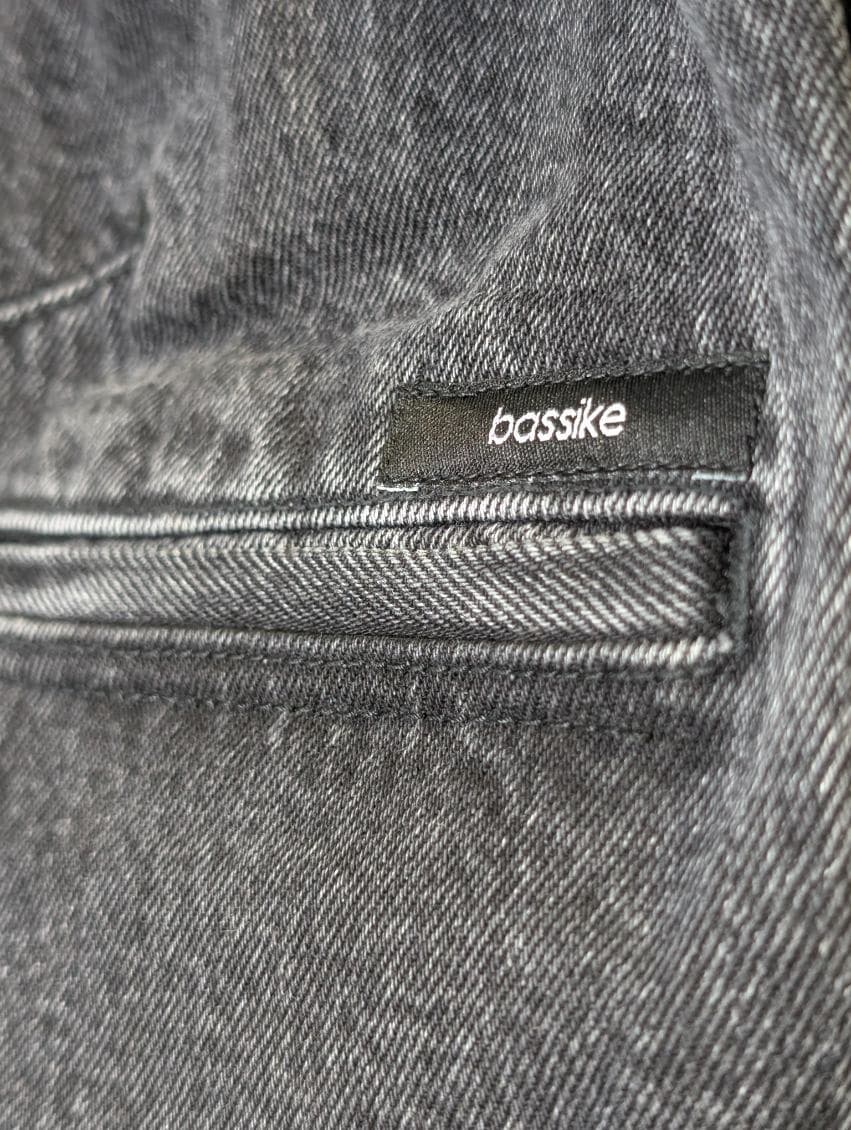 Bassike Denim Mini Paper Bag Shorts - Black Rinse Wash Size S — photo 7 of 8