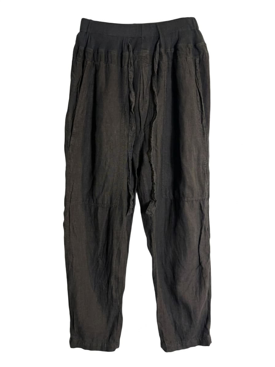 Bassike Linen Drawstring Jogger Pants Black — photo 1 of 7