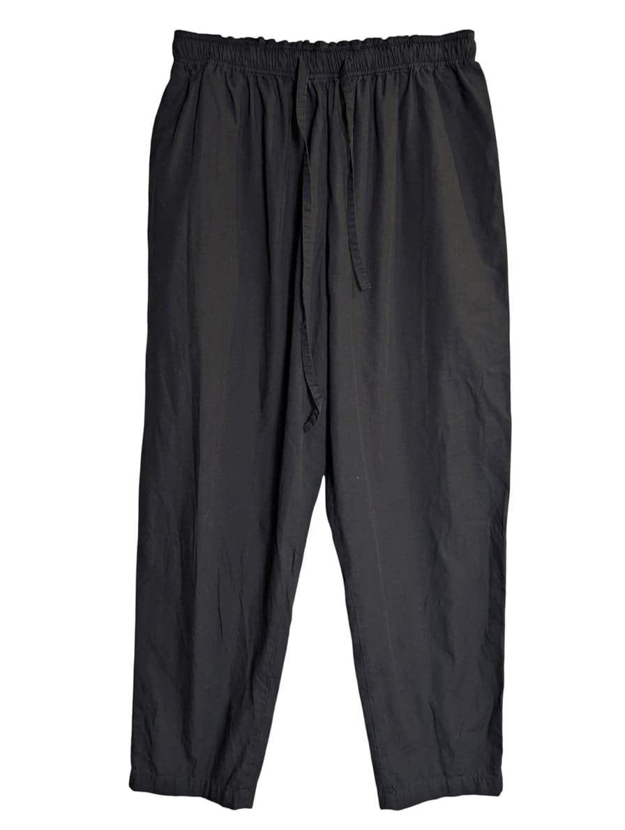 Bassike Organic Cotton Lounge Pants Black Elastic Waist Joggers — photo 1 of 5