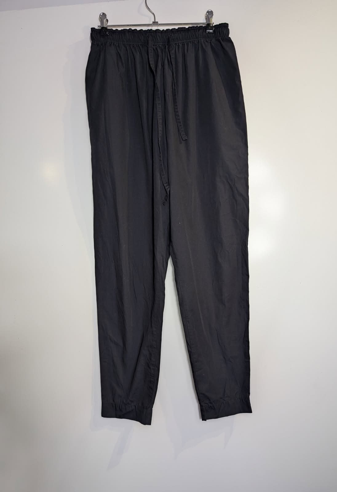 Bassike Organic Cotton Lounge Pants Black Elastic Waist Joggers — photo 4 of 5