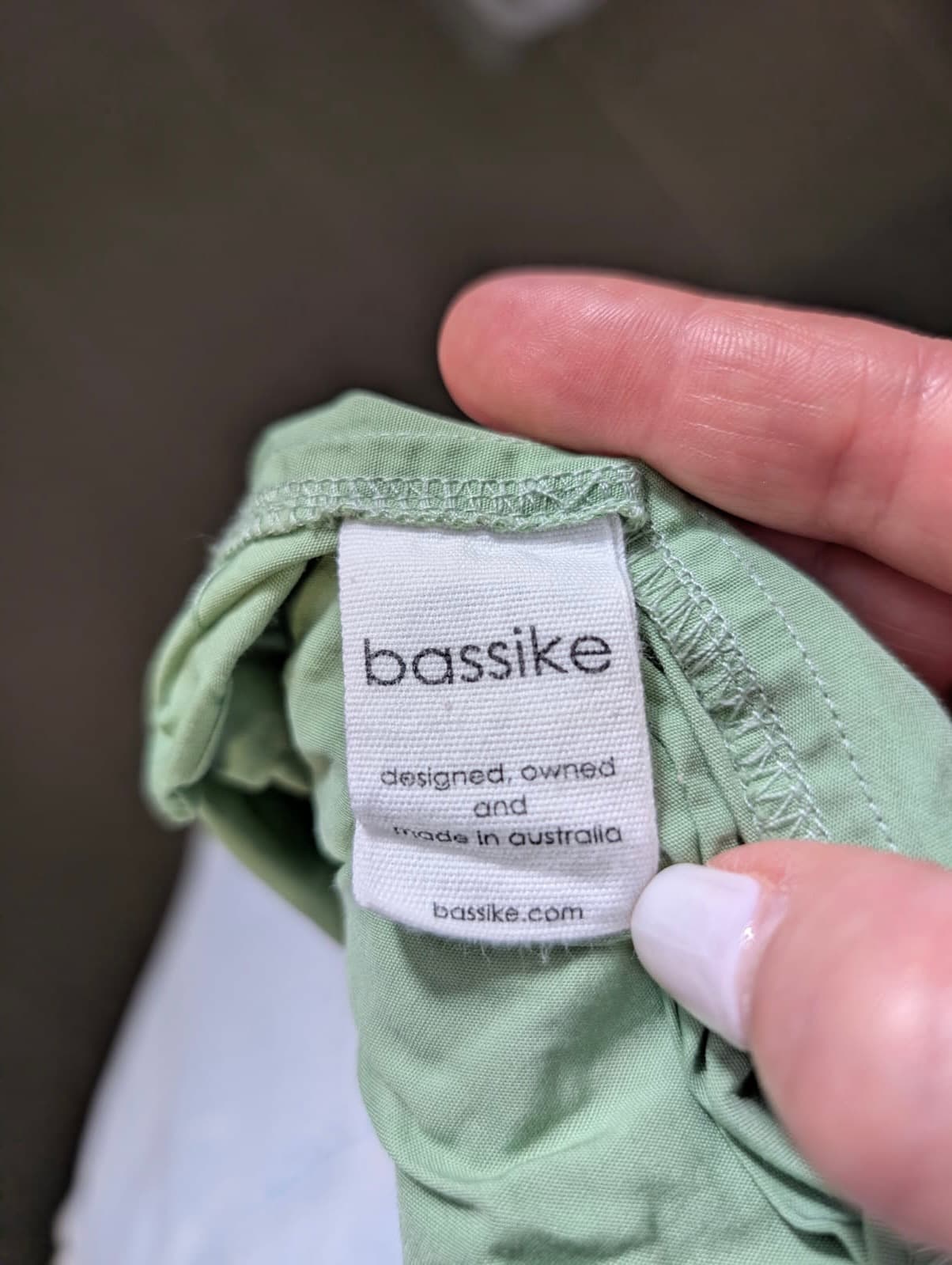 Bassike Sage Green Lightweight Casual Pants - Size 1 — photo 6 of 7