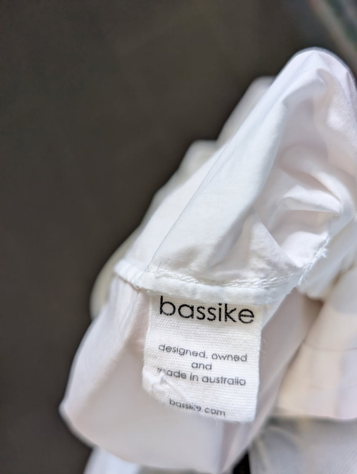 Bassike White Poplin V-Neck Button-Down Shirt - Size 1 — photo 5 of 7