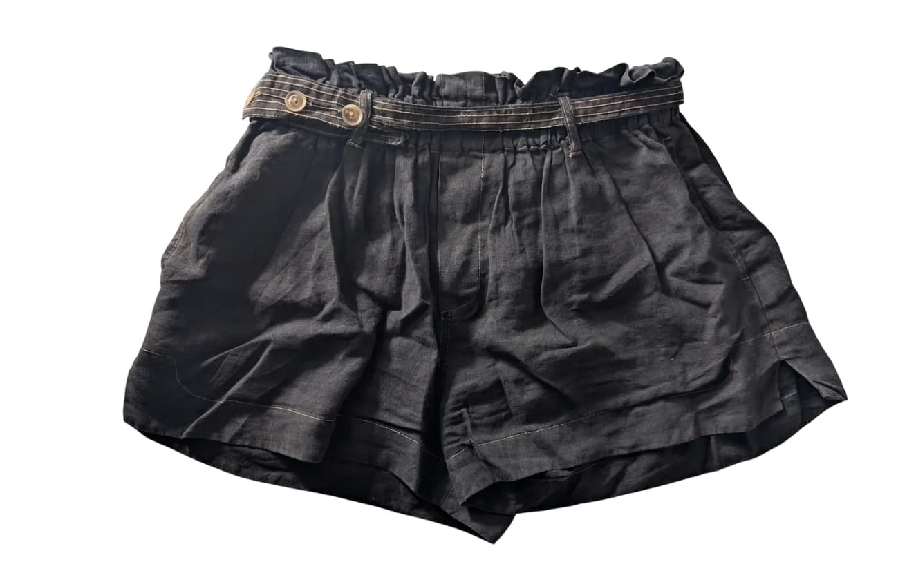 Bassike Women's Linen Shorts Dark Grey Size 2 — photo 1 of 9