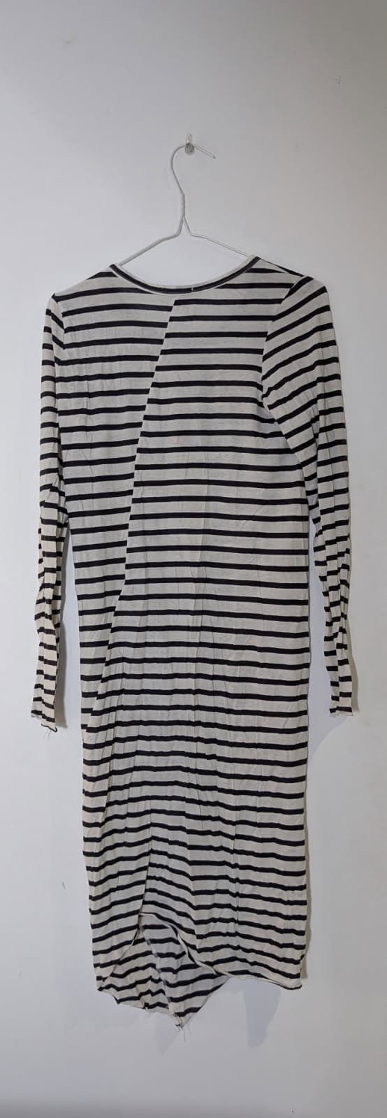 Bassike Women's Striped Long Sleeve T-Shirt Dress - Organic Cotton Size XS — photo 2 of 5