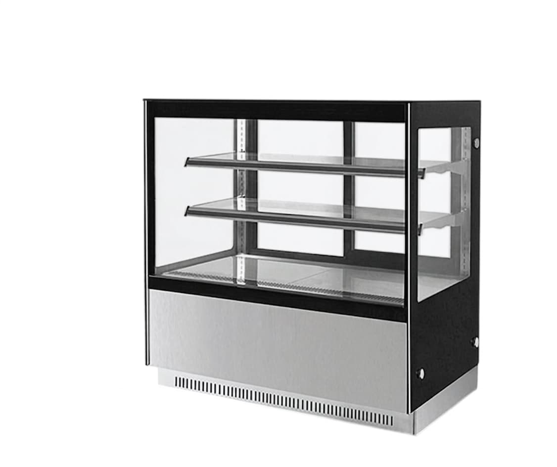 Belleview Commercial Refrigerated Cake Display Showcase Black/Steel