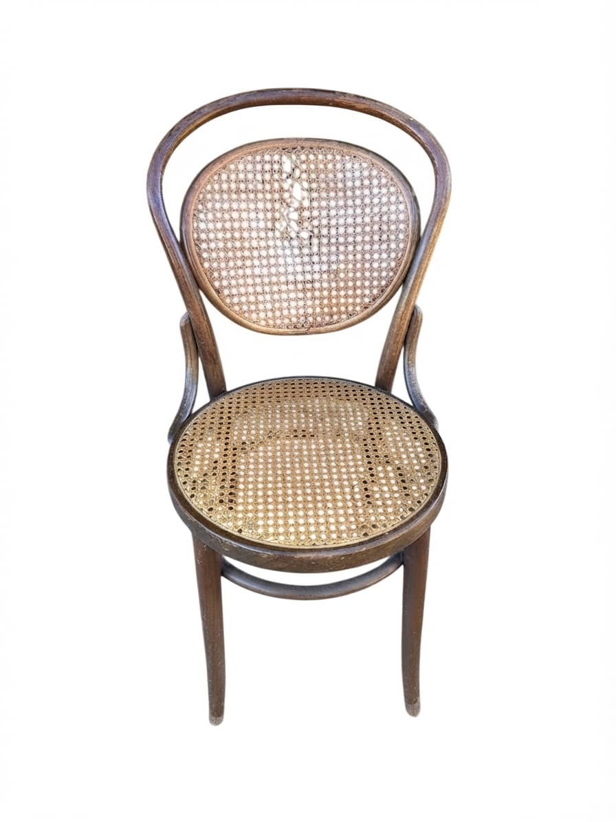 Bentwood Chair Cane Seat Vintage Timber Dining Cafe Thonet Style Retro — photo 1 of 5