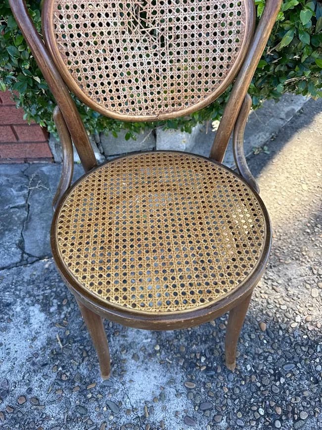 Bentwood Chair Cane Seat Vintage Timber Dining Cafe Thonet Style Retro — photo 4 of 5