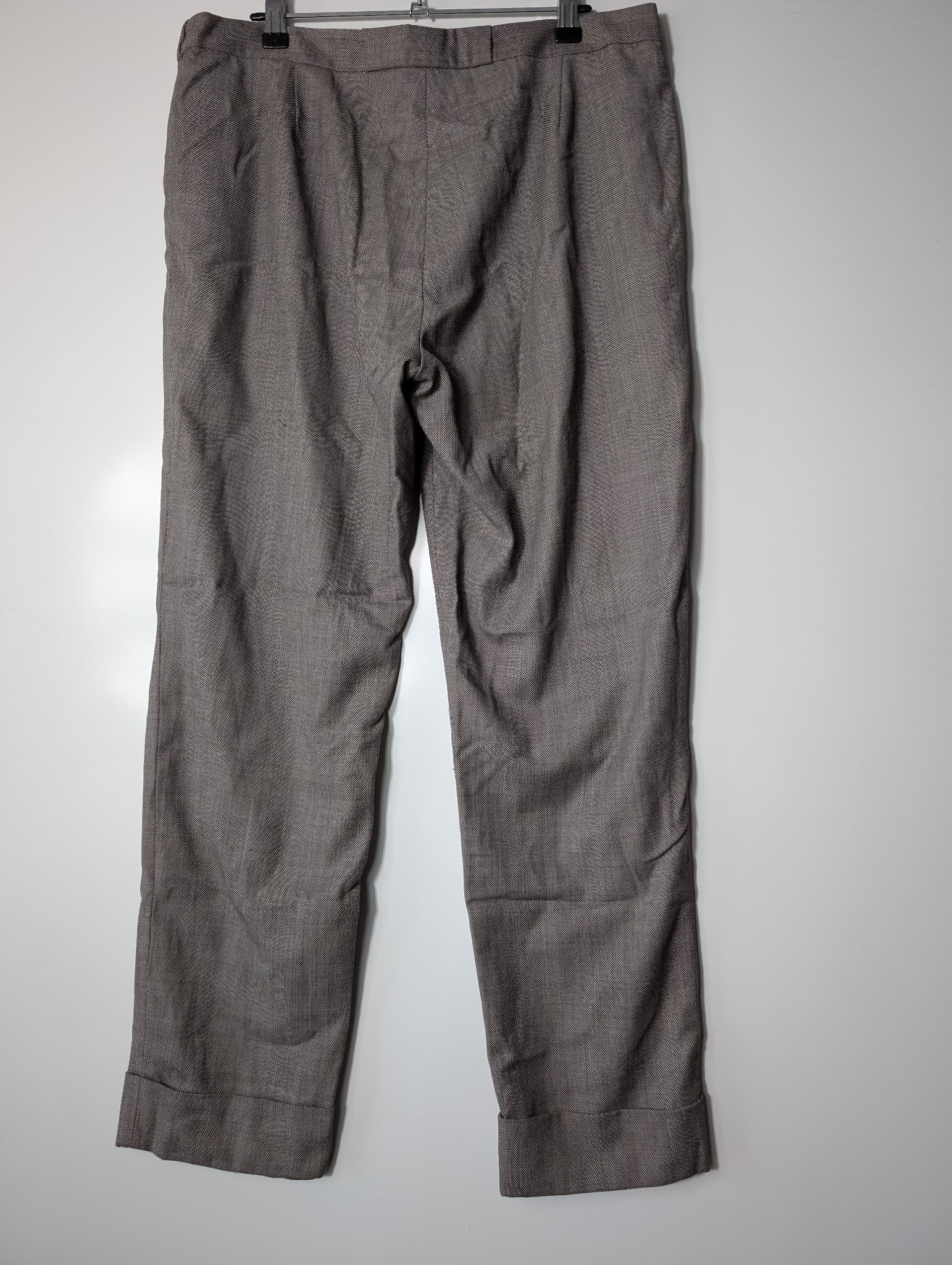 Bianca Spender Micro-Houndstooth Cuffed Trousers Brown Size 12 — photo 4 of 7