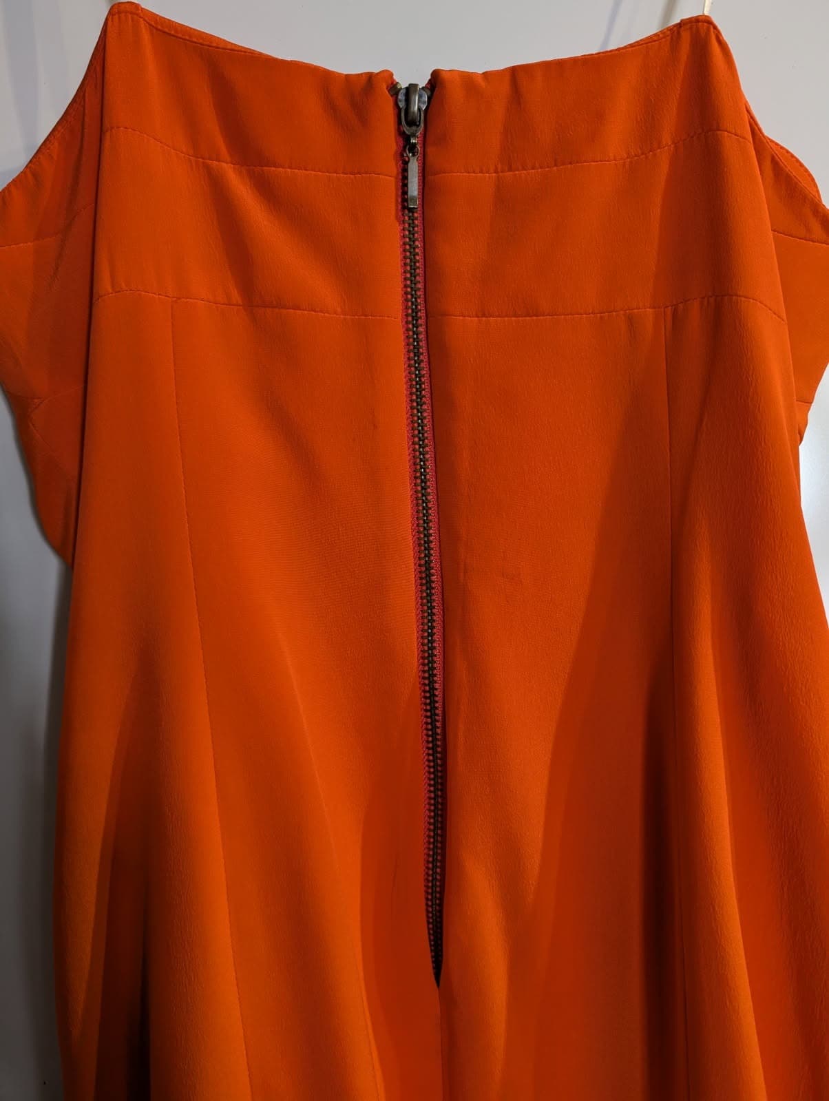 Bianca Spender Strapless Cut-Out Midi Dress Orange — photo 2 of 7
