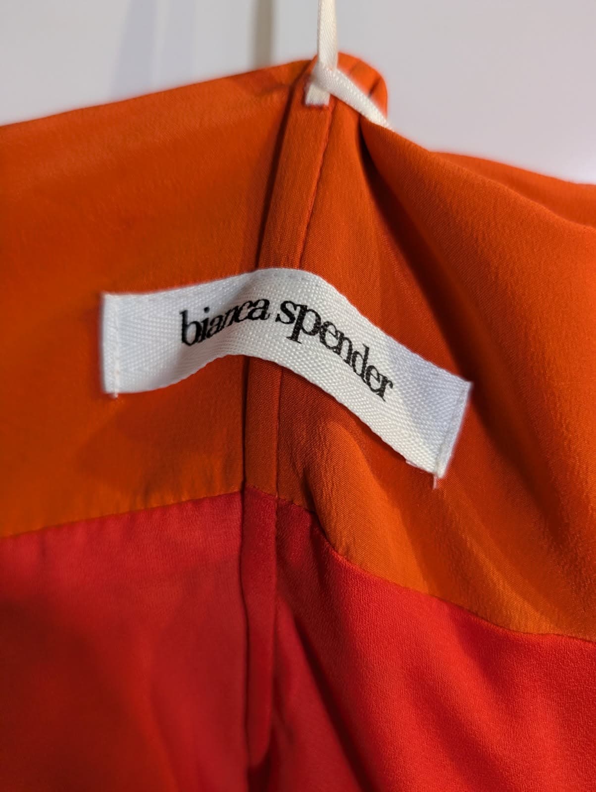 Bianca Spender Strapless Cut-Out Midi Dress Orange — photo 4 of 7