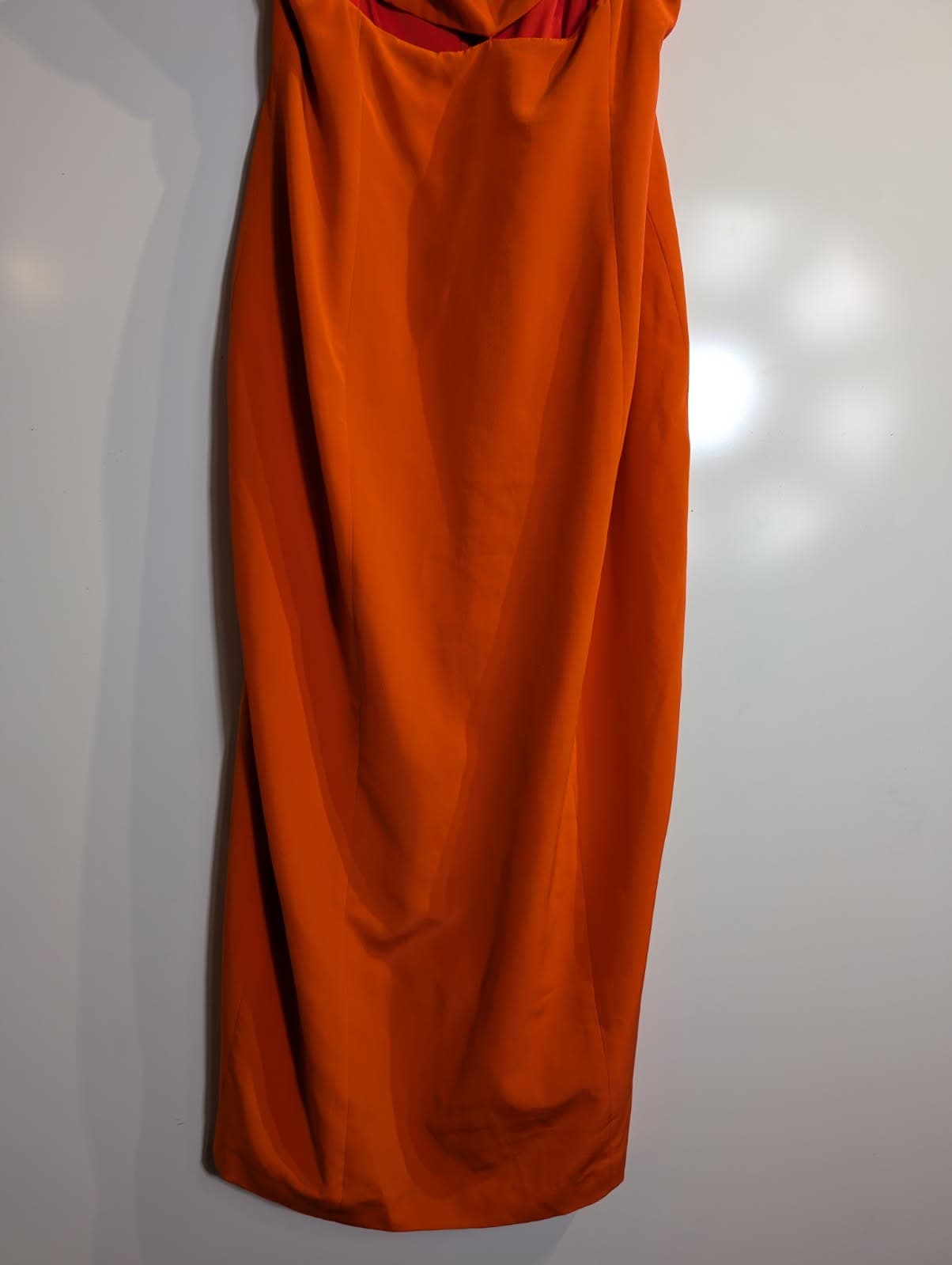 Bianca Spender Strapless Cut-Out Midi Dress Orange — photo 5 of 7