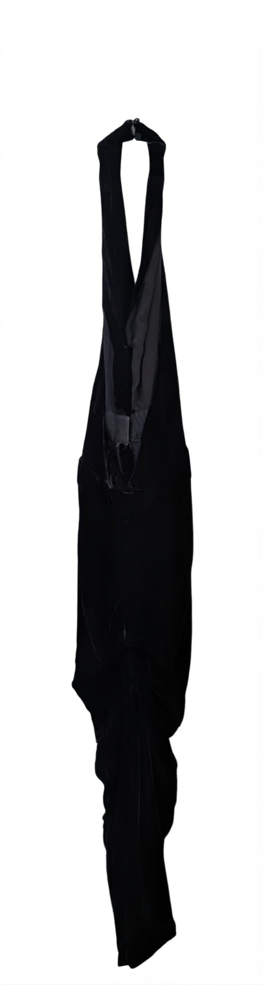 Bianca Spender Velvet Halter Neck Evening Gown Black Size 14 — photo 1 of 4