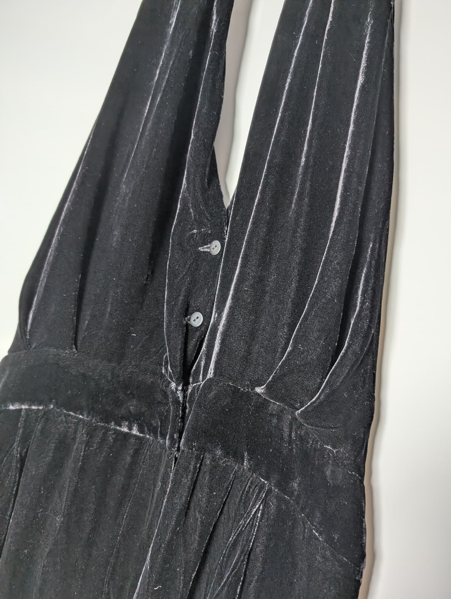 Bianca Spender Velvet Halter Neck Jumpsuit Black Size 14 — photo 2 of 9