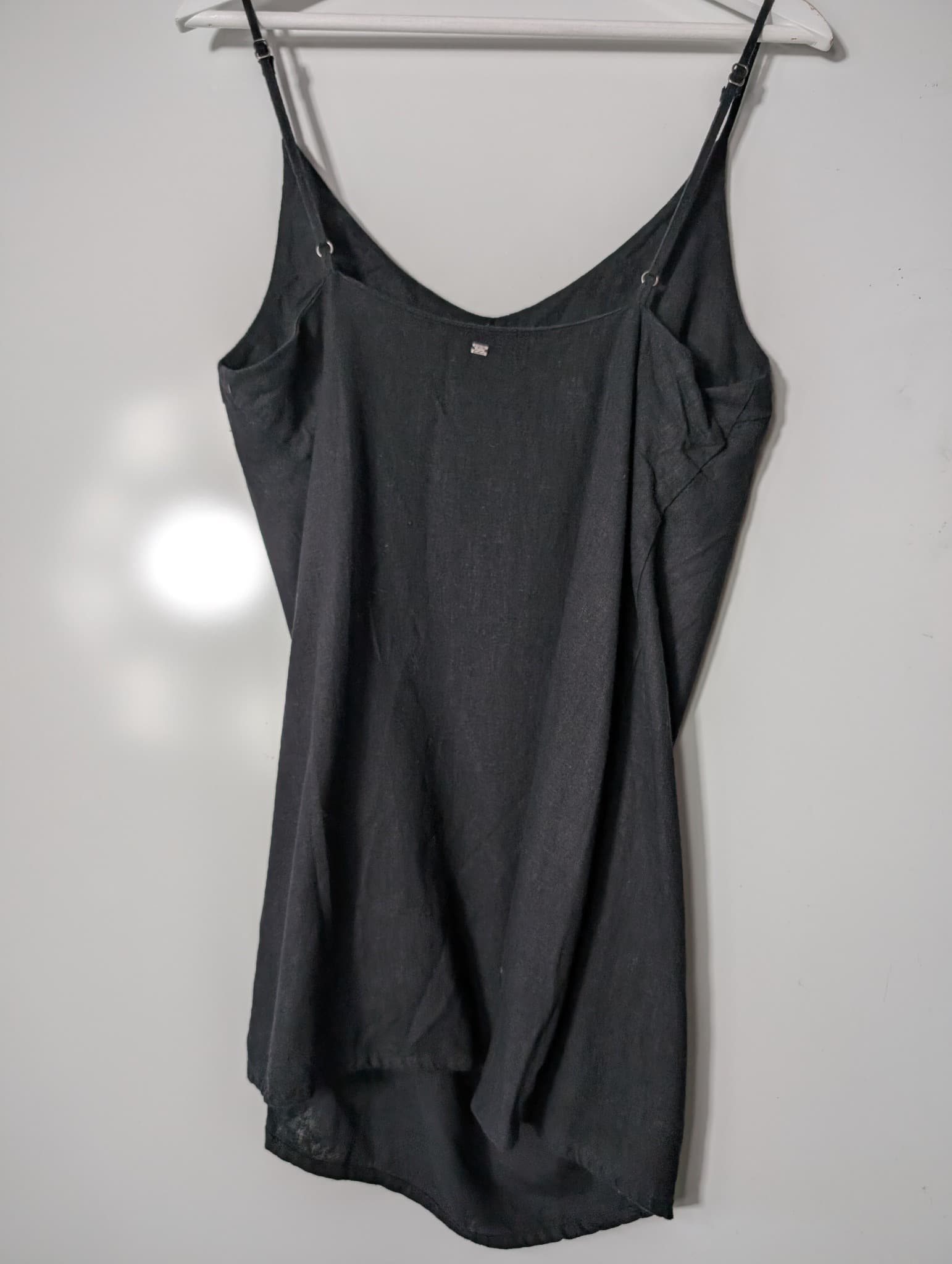Billabong Linen Blend Cami Tank Top Olive Green Size 10 — photo 3 of 11