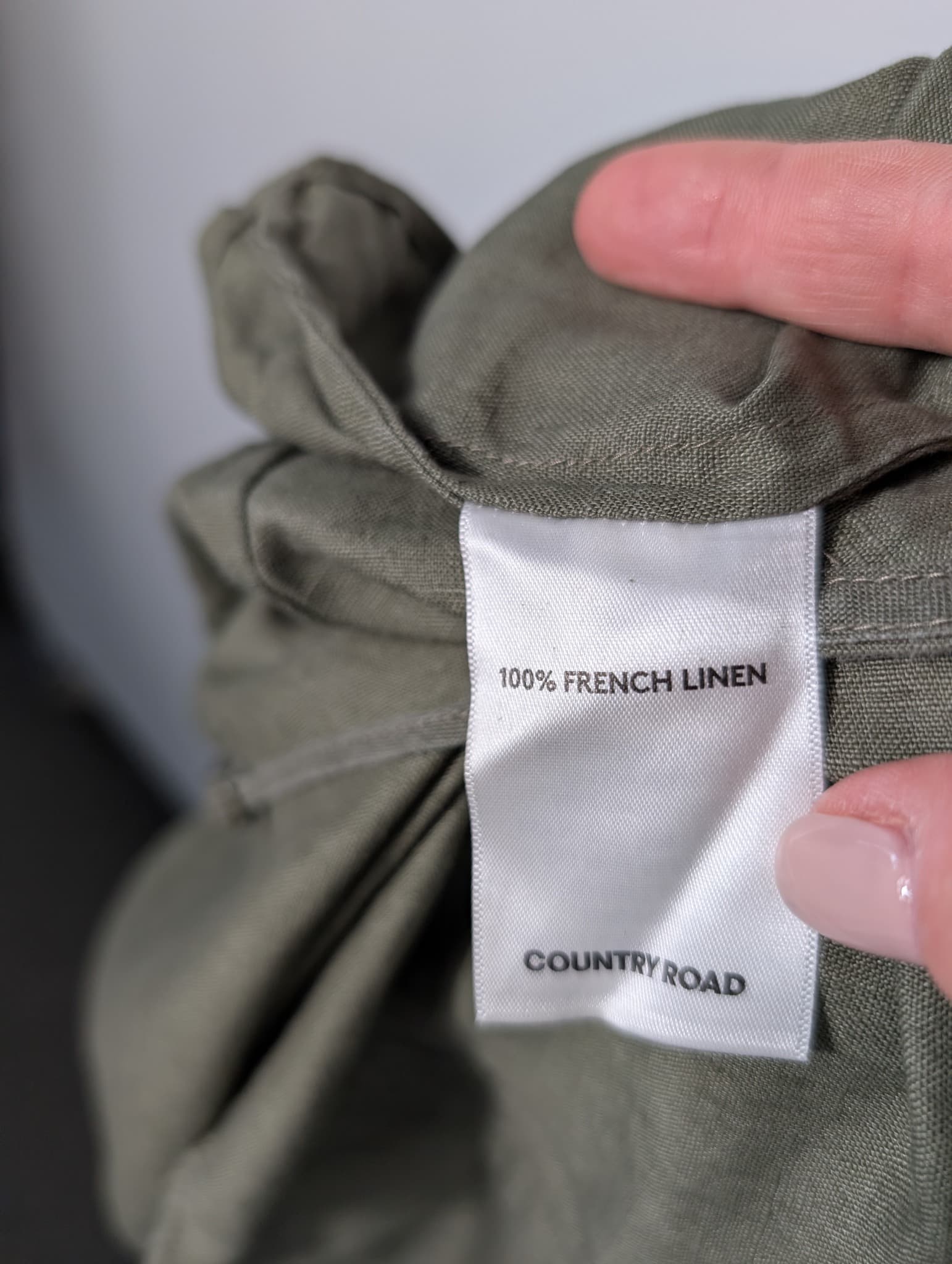 Billabong Linen Blend Cami Tank Top Olive Green Size 10 — photo 10 of 11