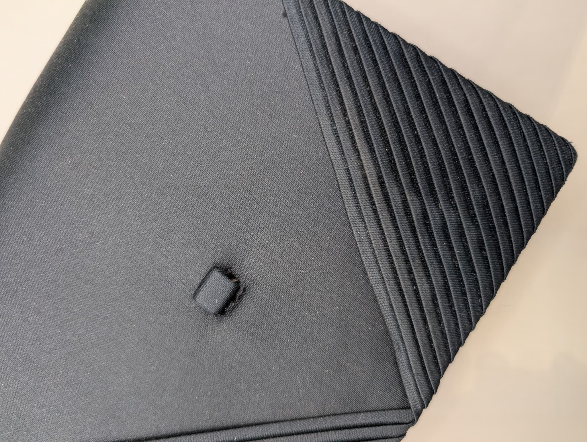 Black Satin Evening Bag Pleated Clutch — photo 2 of 8