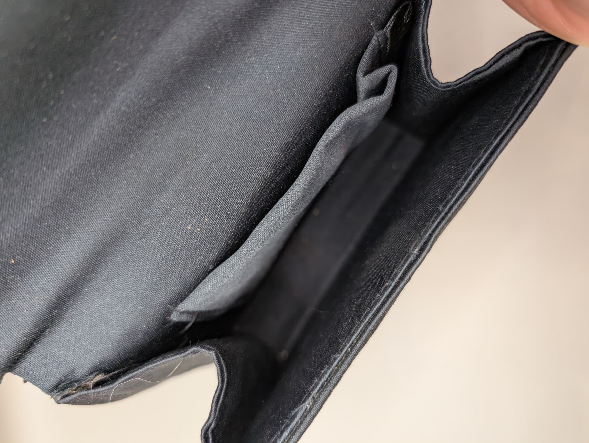 Black Satin Evening Bag Pleated Clutch — photo 5 of 8