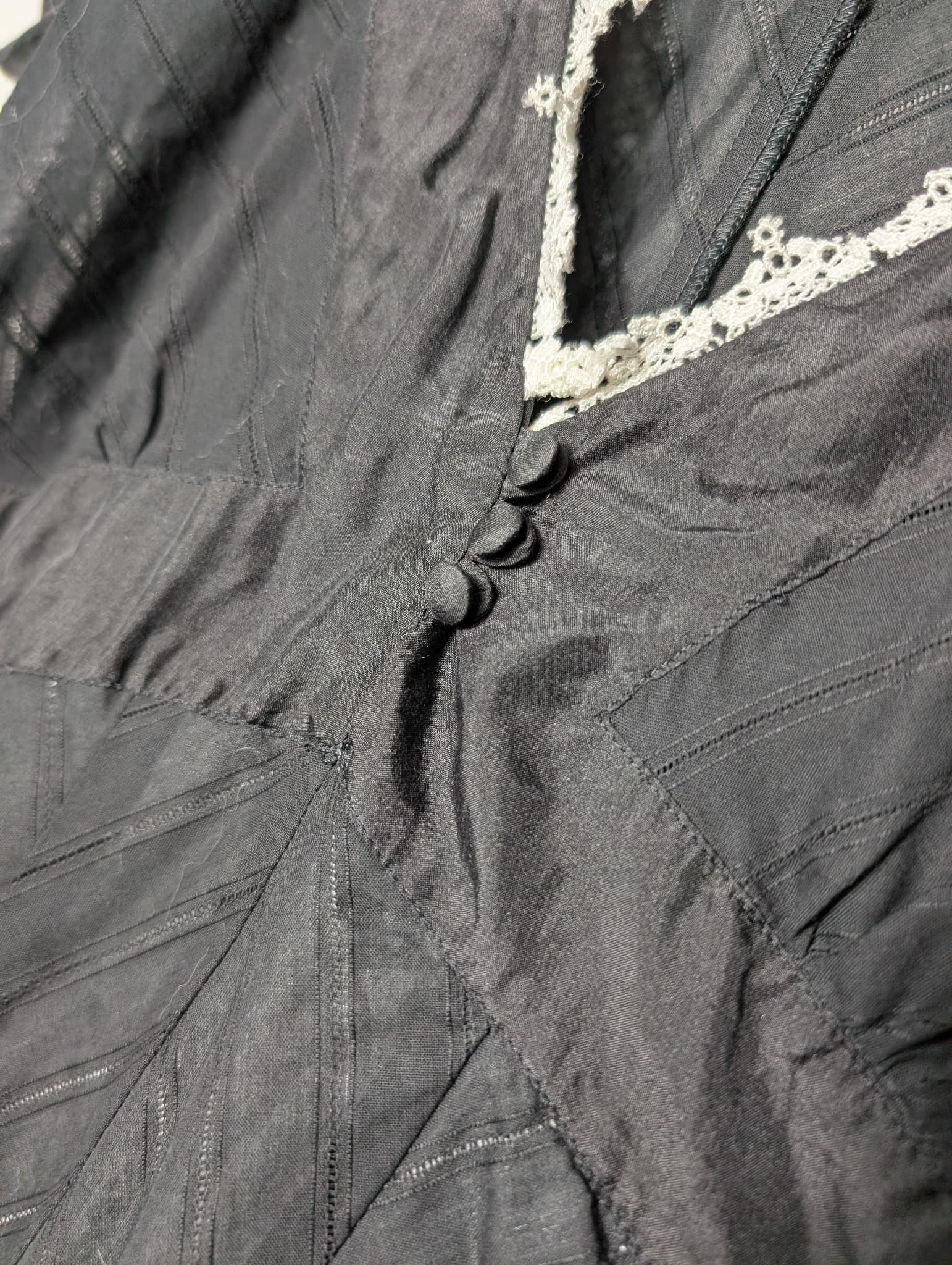 Blumarine Black Dress with Lace Trim and Petticoat Hem IT 42 — photo 2 of 12
