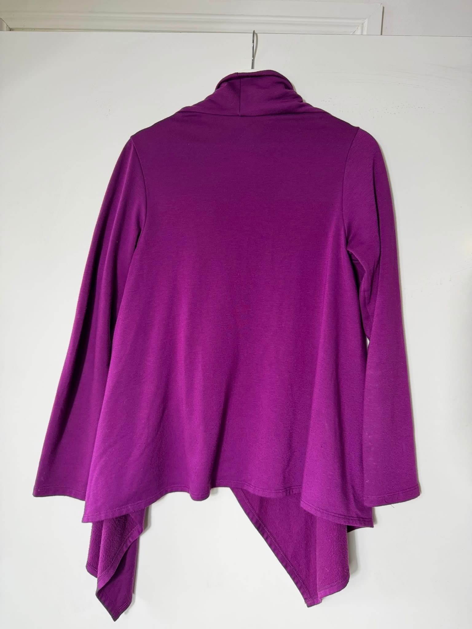 Bobeau Women's Asymmetrical Button-Front Cardigan Purple Size M — photo 4 of 4