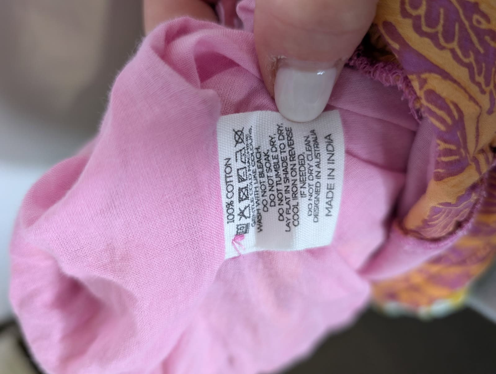 Boom Shankar Floral Tiered Tunic Dress Pink & Orange Size 14 — photo 3 of 7