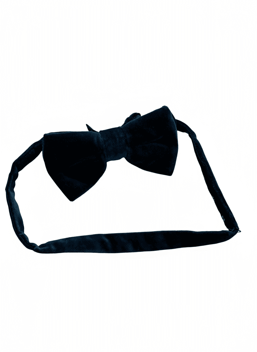 BOSS Men's Dark Teal Velvet Adjustable Bow Tie — photo 1 of 5