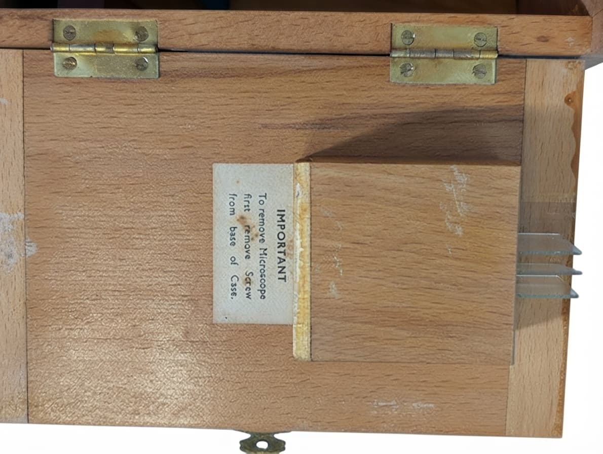 Britex Minor Microscope Wooden Storage Case Vintage — photo 2 of 4