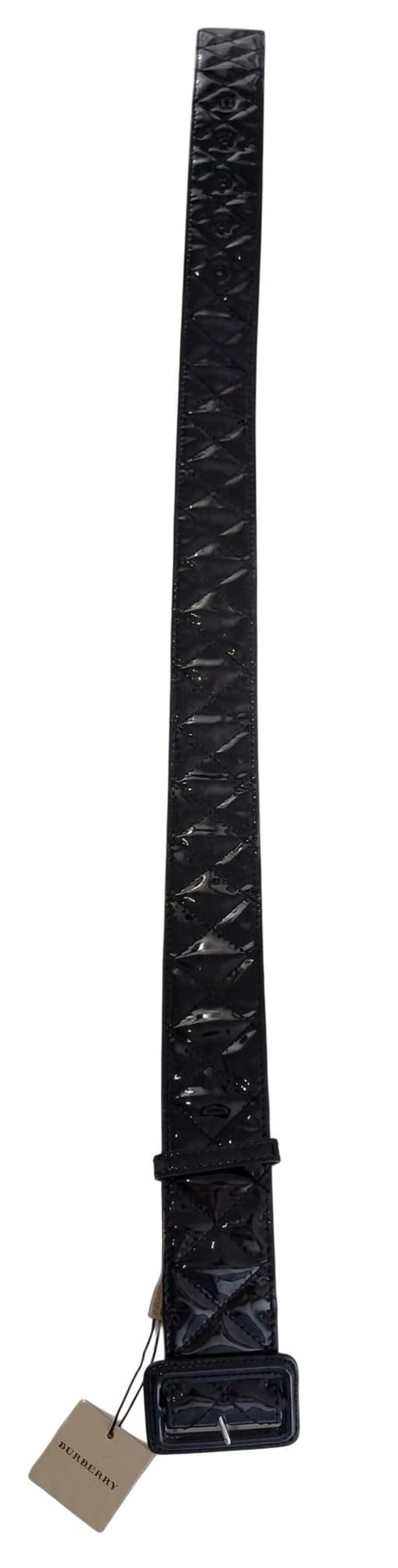 Burberry Black Quilted Patent Leather Belt - Size S — photo 1 of 5