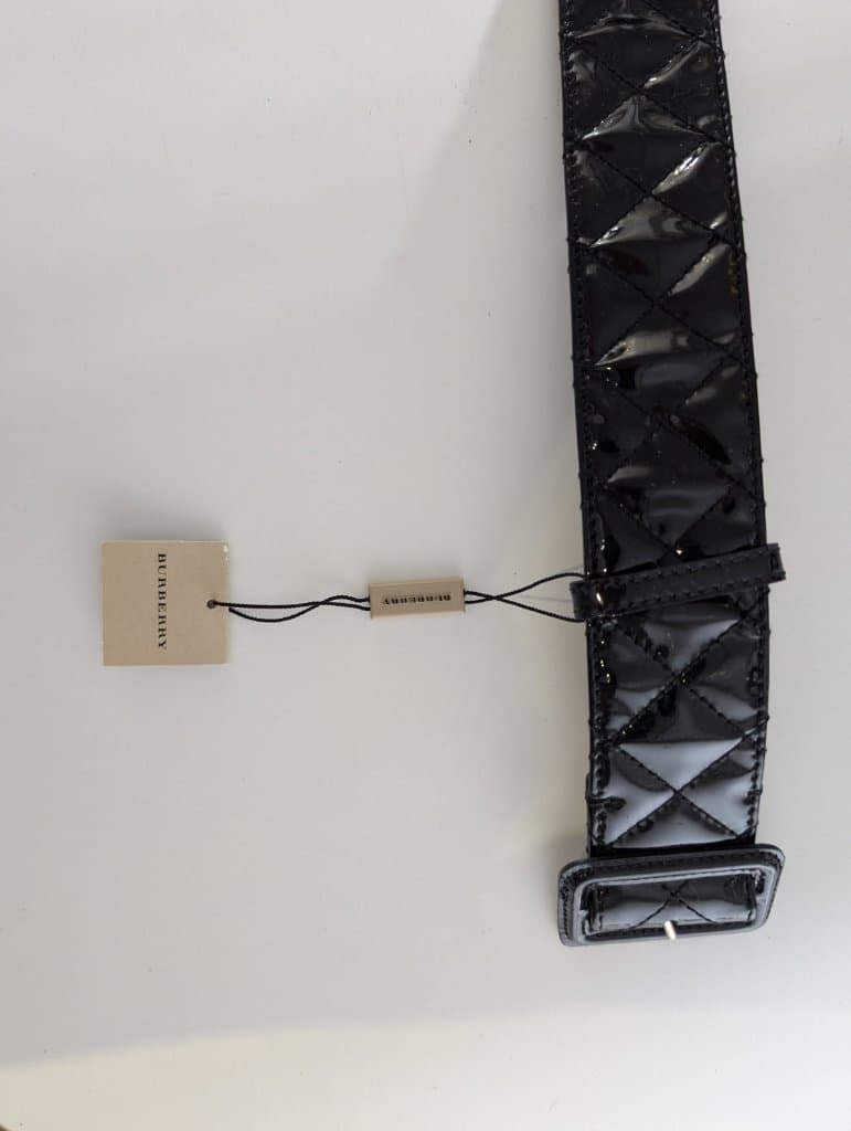 Burberry Black Quilted Patent Leather Belt - Size S — photo 4 of 5