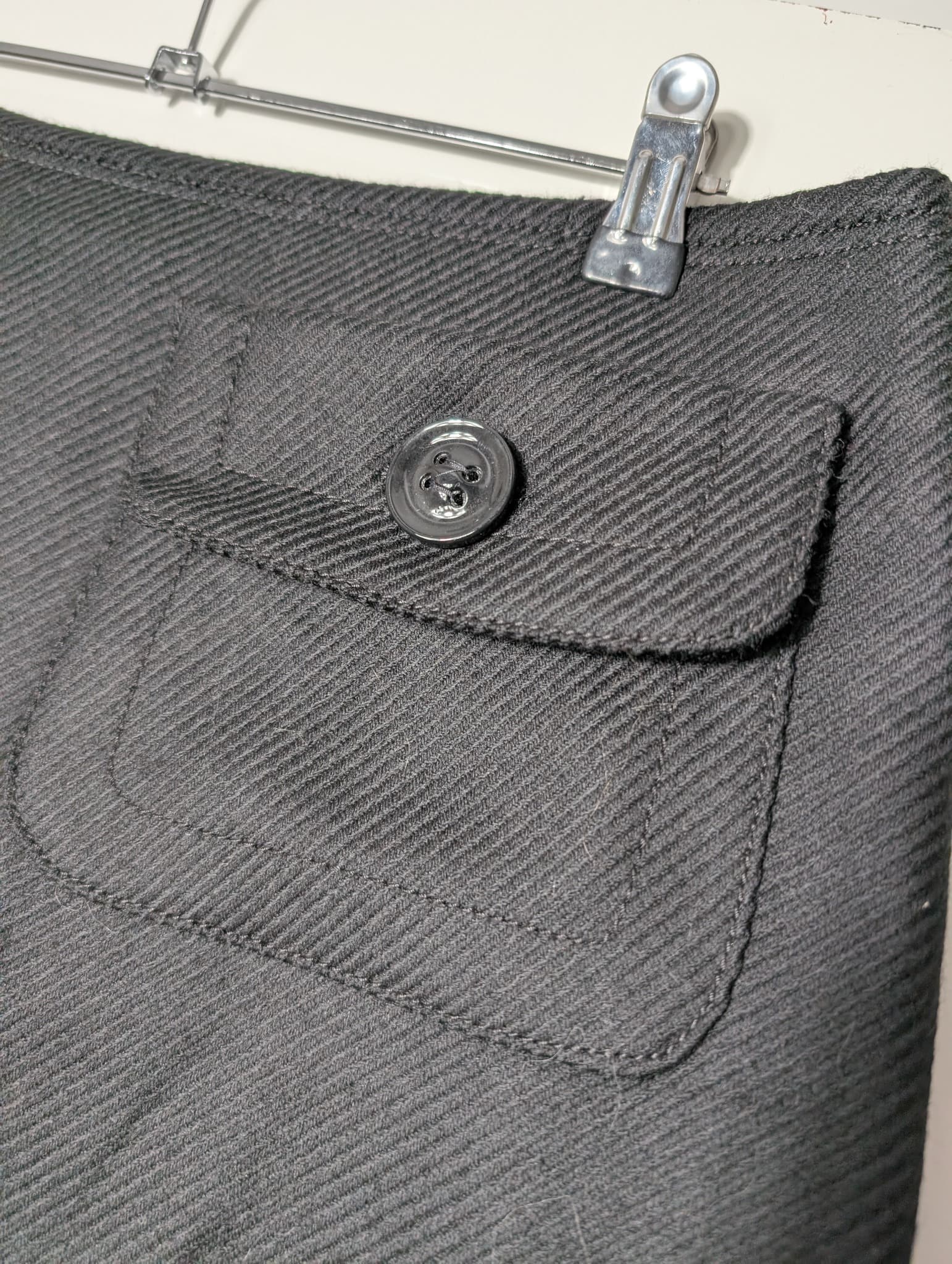 Burberry London Herringbone Wool Mini Skirt Black UK 8 — photo 2 of 5