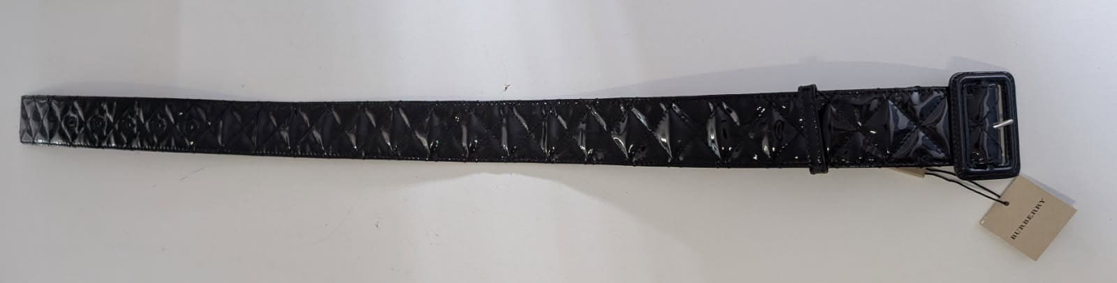 Burberry Quilted Patent Leather Belt Black Size S — photo 2 of 5