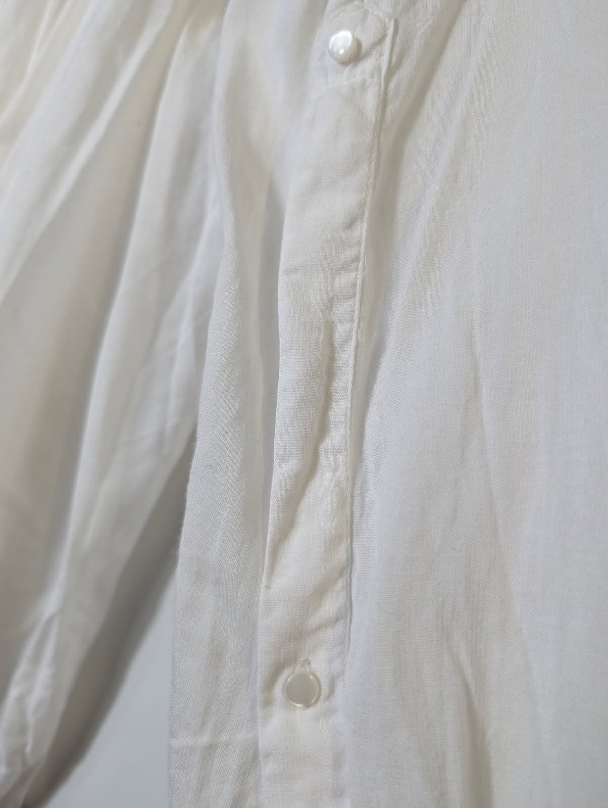 By Malene Birger Gauze Tunic Blouse White Pleated Detail — photo 3 of 6