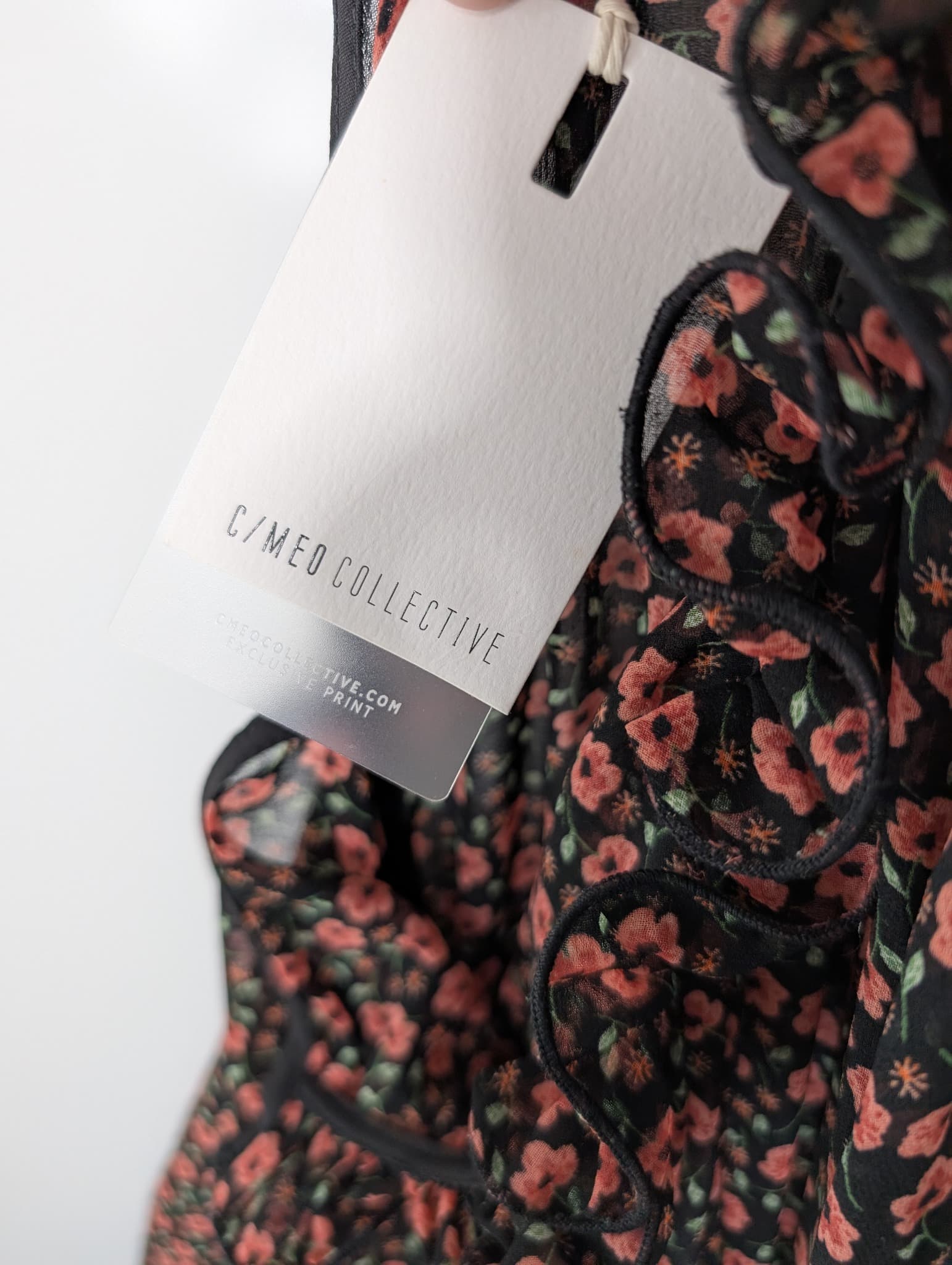 C/MEO Collective Floral Smocked Mini Dress Size XS — photo 9 of 10