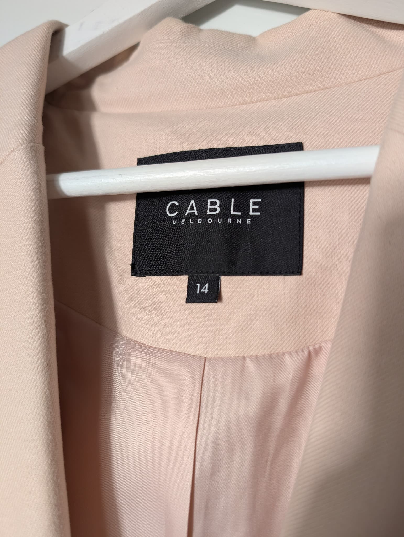 Cable Melbourne Women's Blazer Pale Pink Braided Pocket Size 14 — photo 4 of 6