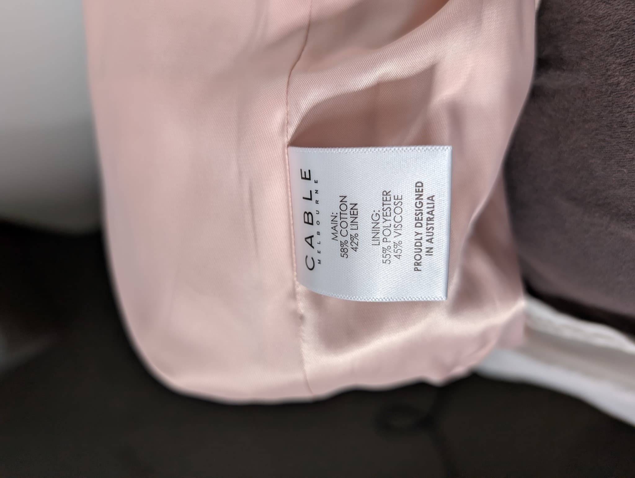 Cable Melbourne Women's Blazer Pale Pink Braided Pocket Size 14 — photo 6 of 6