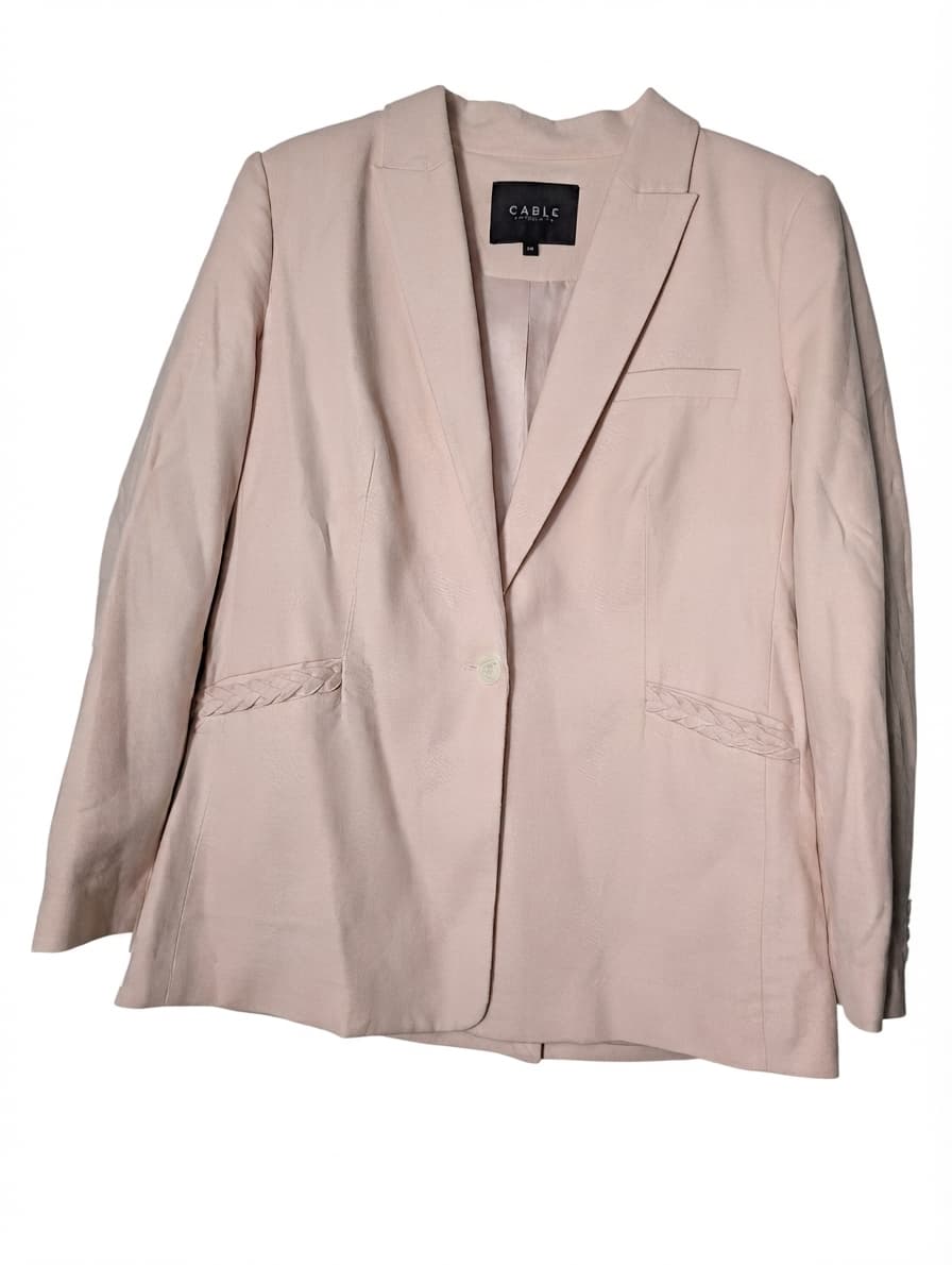 Cable Melbourne Women's Blazer Pale Pink Braided Pocket Size 14 — photo 1 of 6