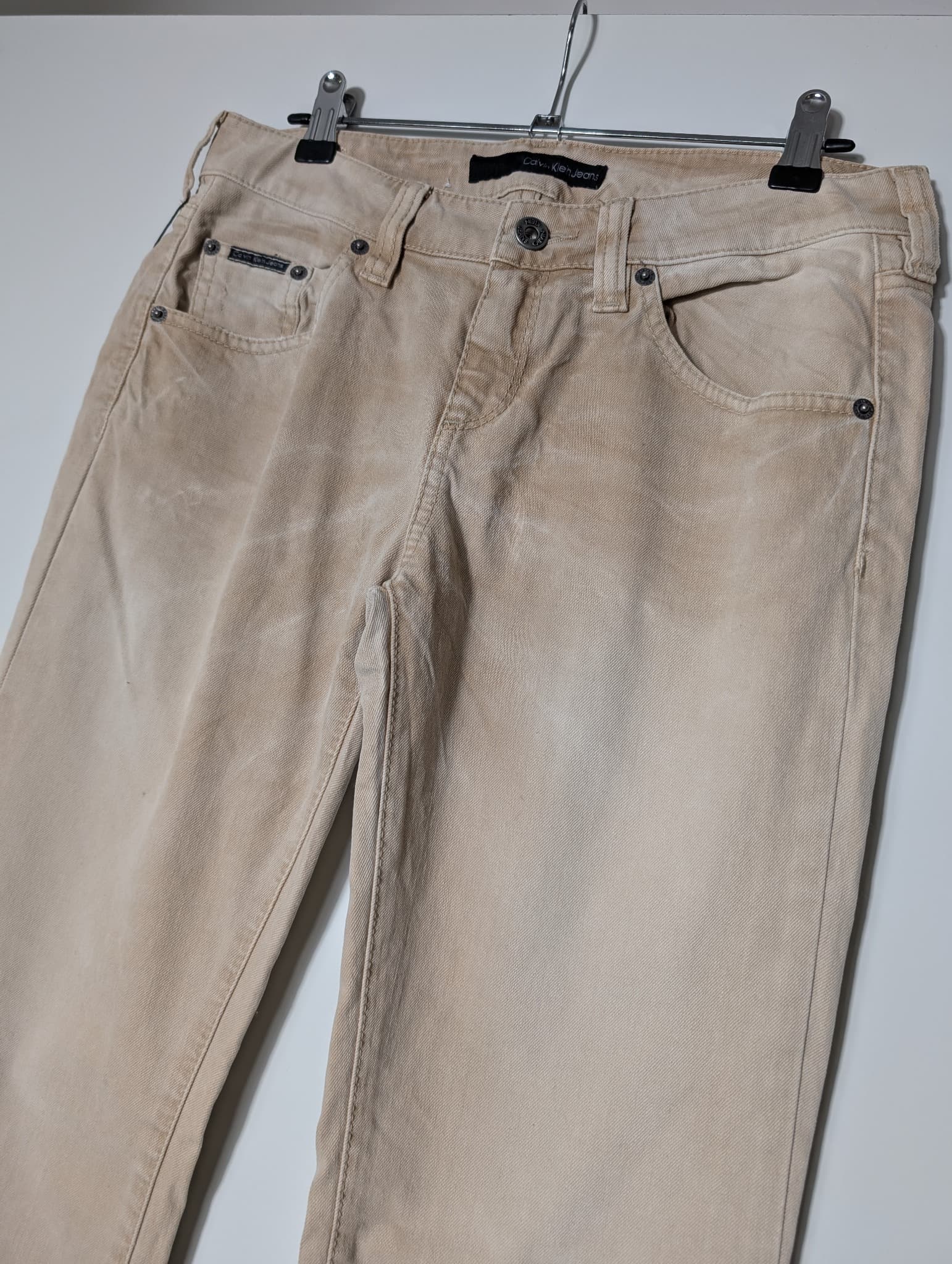 Calvin Klein Jeans Corduroy Pants Tan Rhinestone Detail — photo 2 of 10