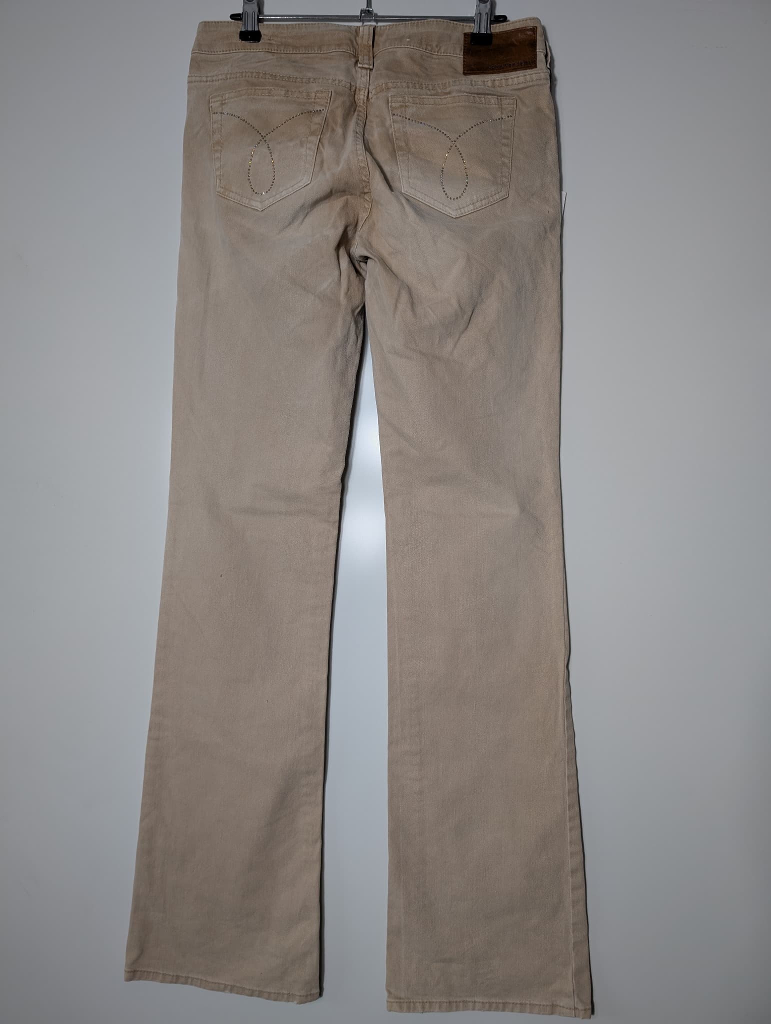 Calvin Klein Jeans Corduroy Pants Tan Rhinestone Detail — photo 5 of 10
