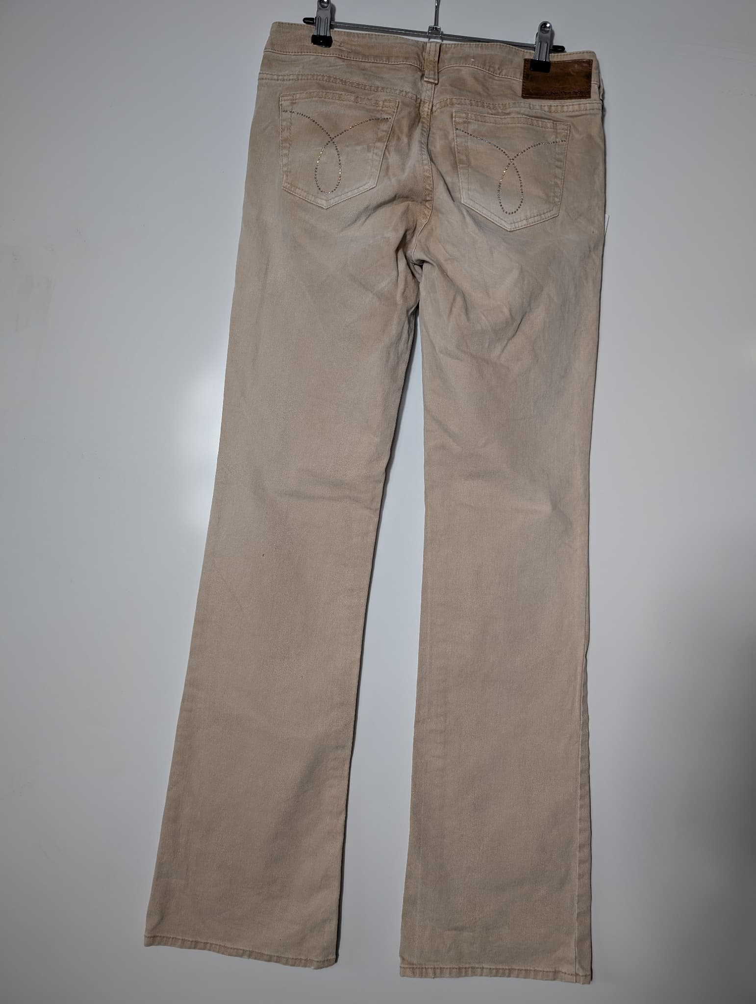 Calvin Klein Jeans Corduroy Pants Tan Rhinestone Detail — photo 6 of 10