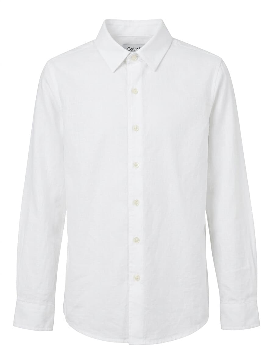 Calvin Klein Kids Long Sleeve Button-Down Shirt White Size 12 — photo 1 of 7