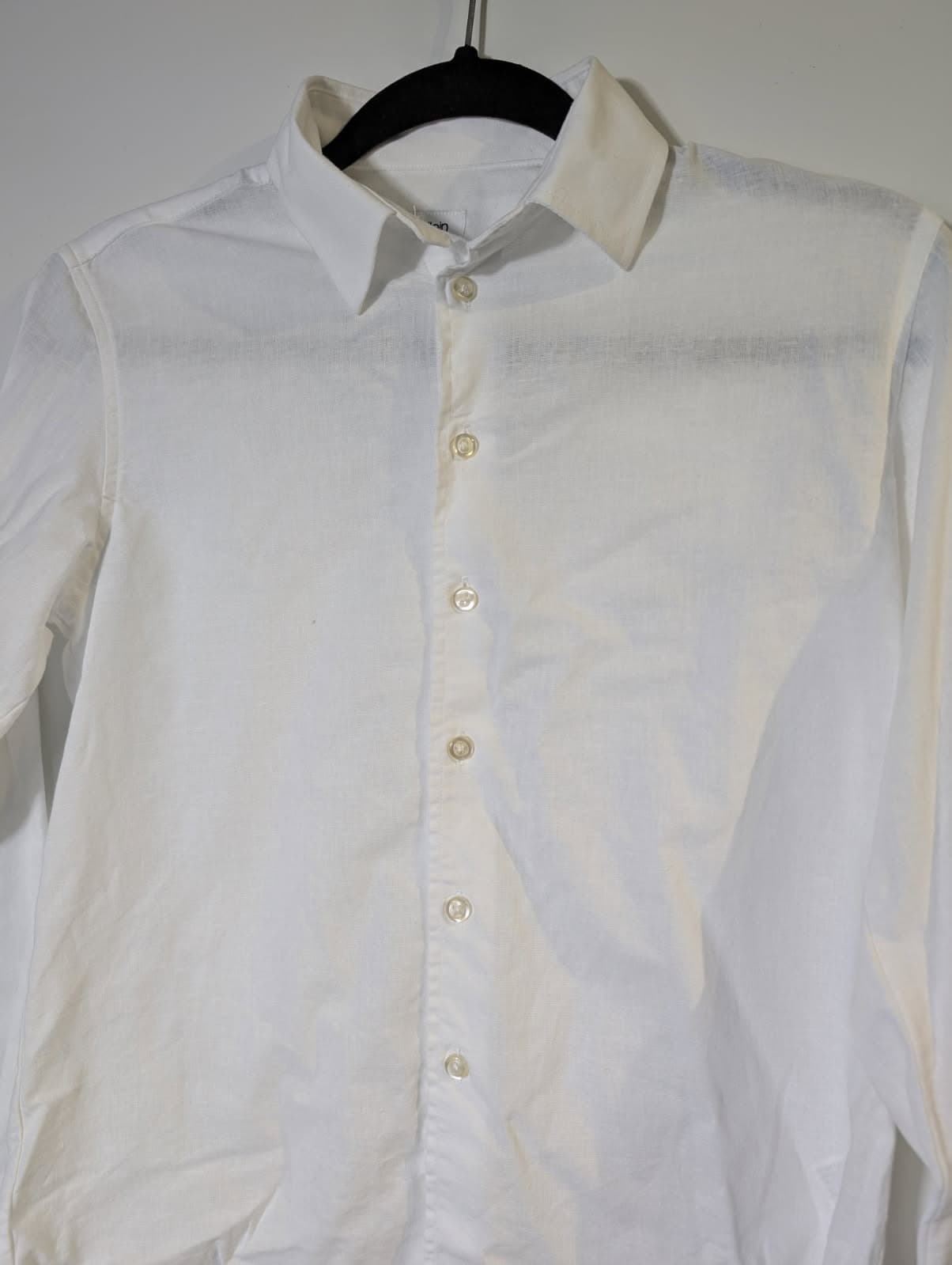 Calvin Klein Kids Long Sleeve Button-Down Shirt White Size 12 — photo 5 of 7