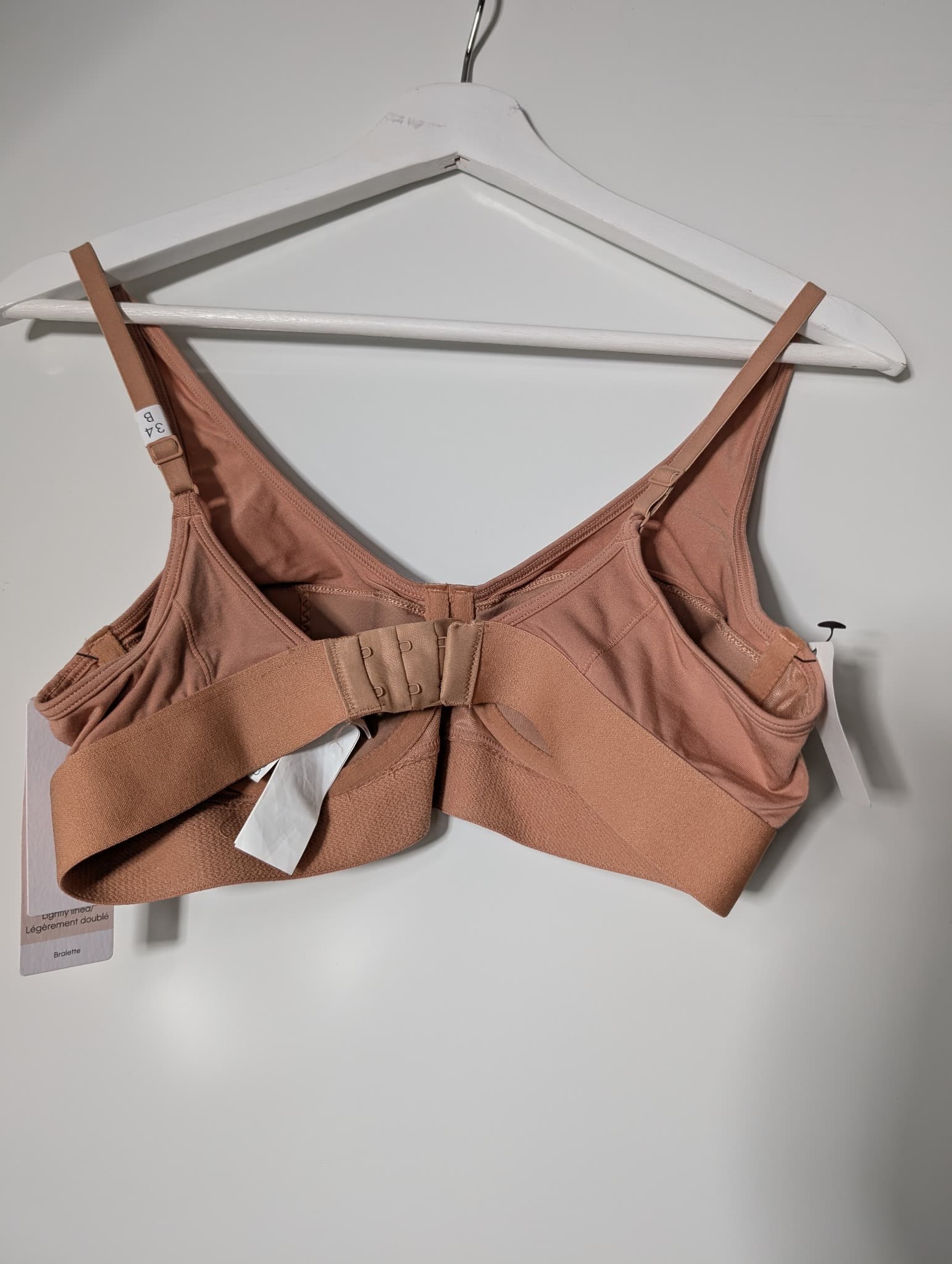 Calvin Klein Lightly Lined Bralette Nude Tonal Logo 34B — photo 3 of 7