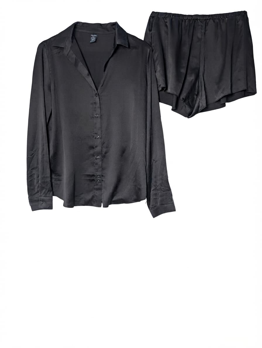 Calvin Klein Satin Pajama Set Women's Black Size S — photo 1 of 10