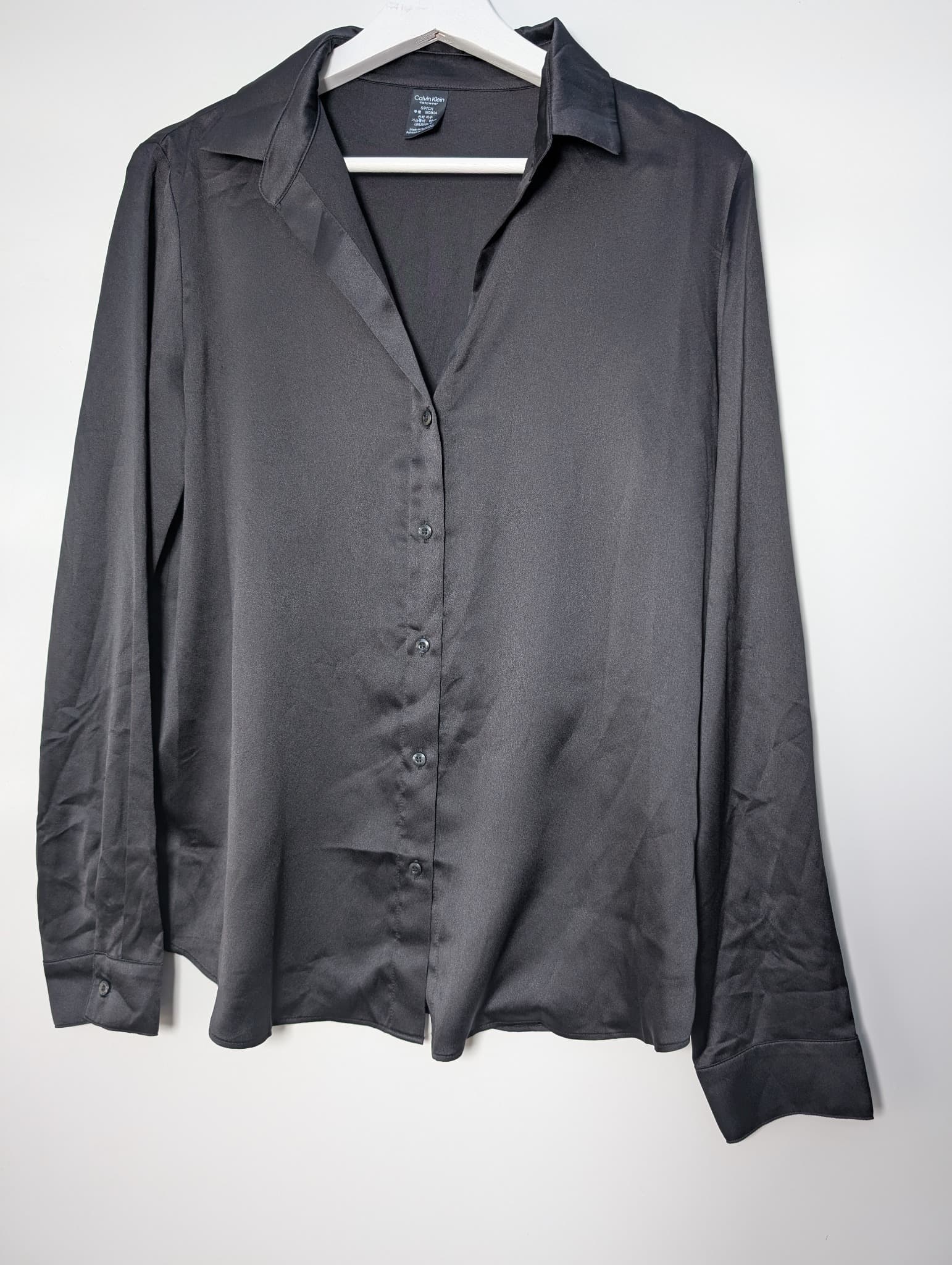 Calvin Klein Satin Pajama Set Women's Black Size S — photo 2 of 10