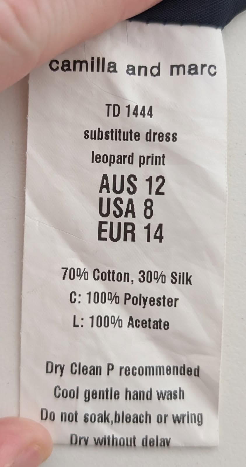 Camilla And Marc Leopard Print Long Sleeve Shift Dress - AUS 12 — photo 5 of 5