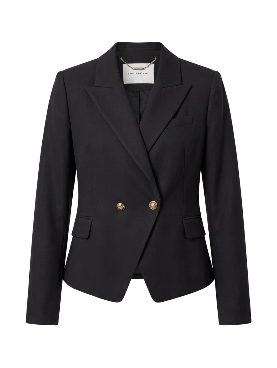 Camilla and Marc Marguerite Double Breasted Blazer - Black Size 10 — photo 1 of 7